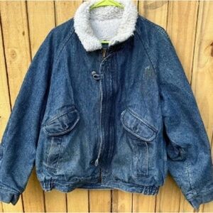 Cozy Blue Denim Jacket with Sherpa Collar